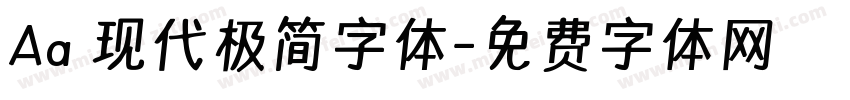 Aa 现代极简字体字体转换